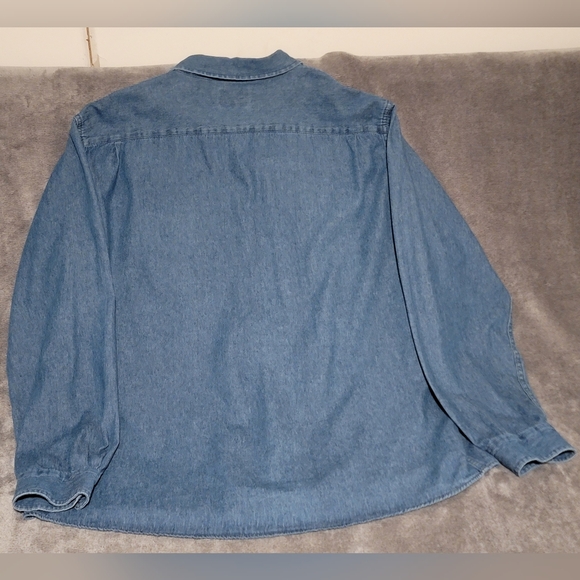 Mens 2XL Wrangler Blue Casual Button Down Shirt LIKE NEW - Picture 3 of 7